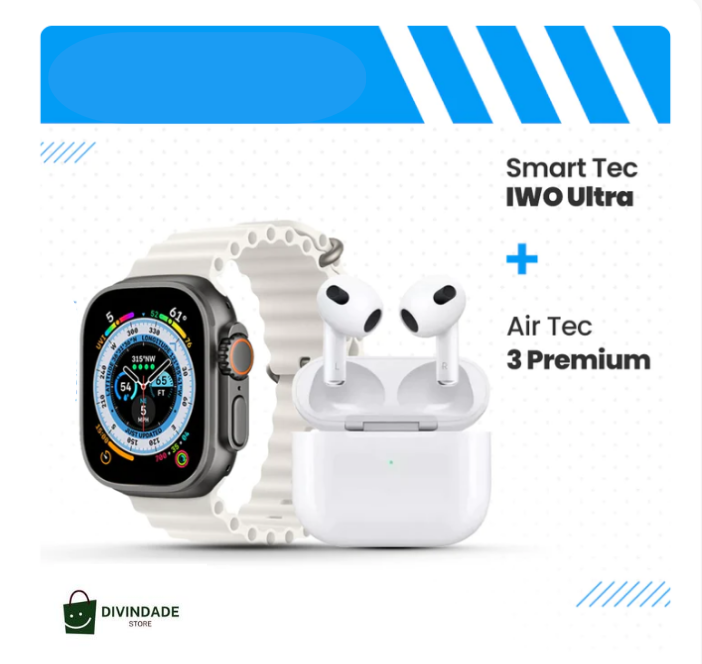 Smartwatch IWO Ultra + Brinde (Fones AirTec 3)