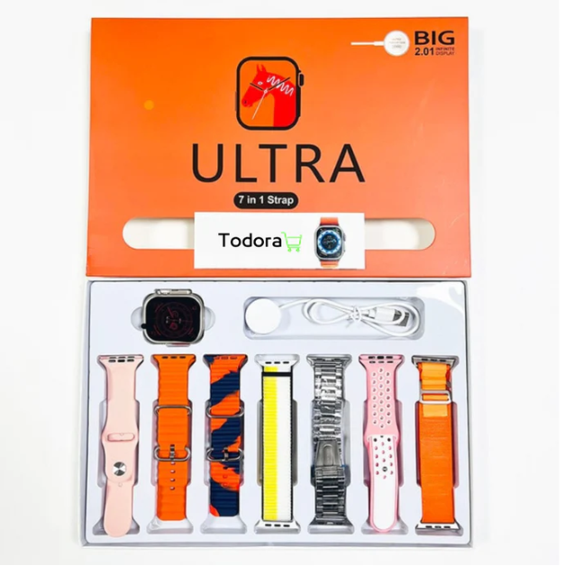 Relógio SmartWatch - Serie 9 Ultra - Brinde[Kit: 7 Pulseiras + Case]