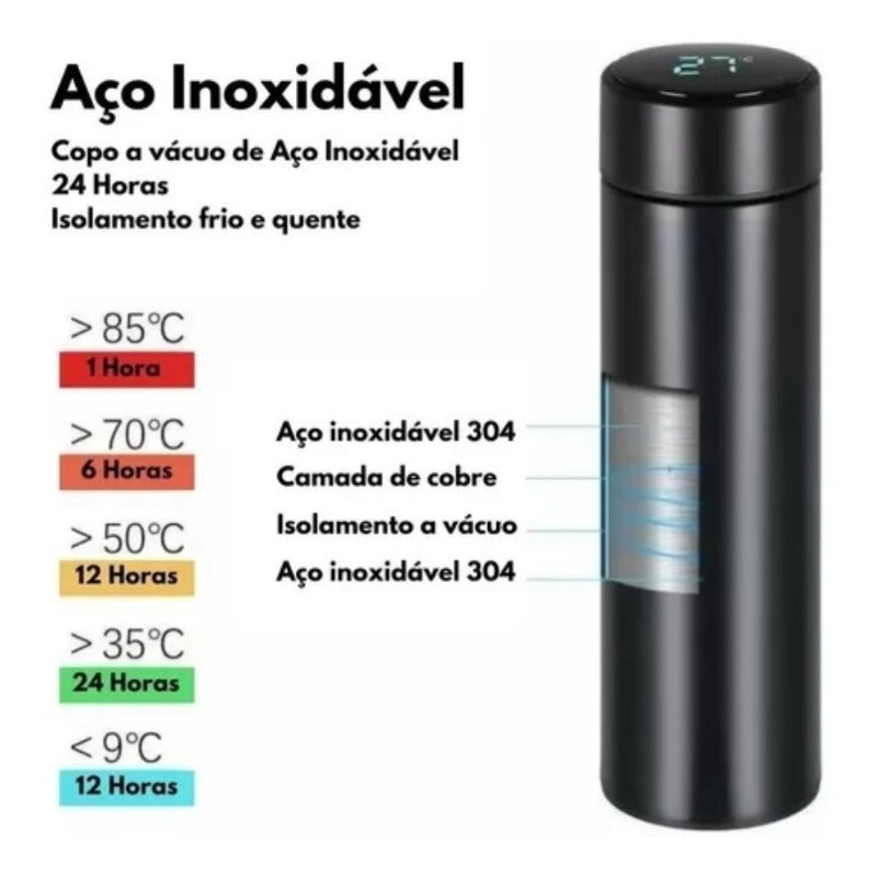 Garrafa Térmica Inteligente com Led - SMART