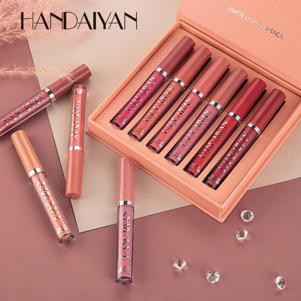 PROMOÇÃO - Batom Liquido HanDaiyan Genuíno - Kit Com 6 Unidades.